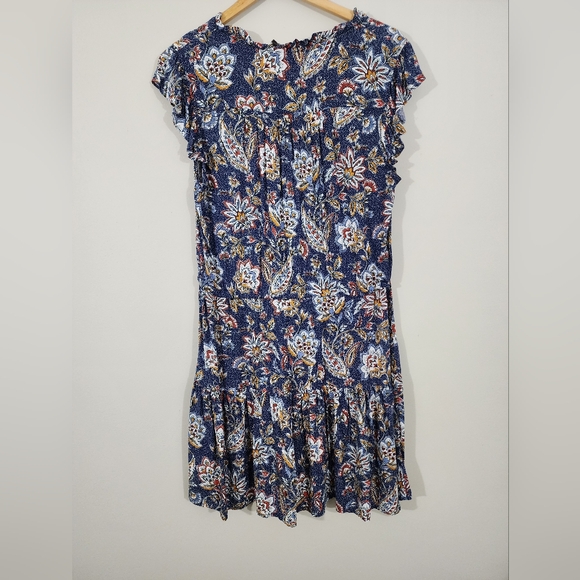 Sold Velvet by Graham and Spencer Paloma tie Waist boho floral mini dress - Picture 6 of 13